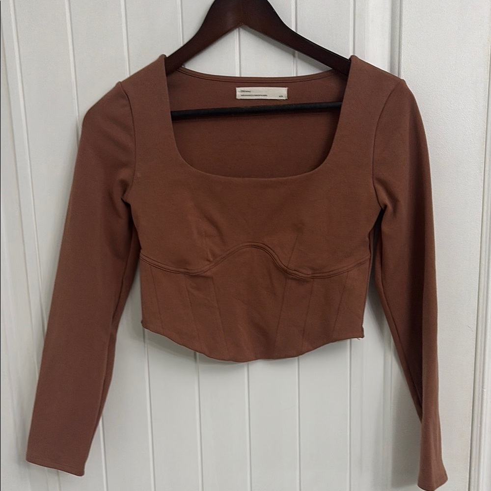 OAK + FORT Bustier Style Crop Top
